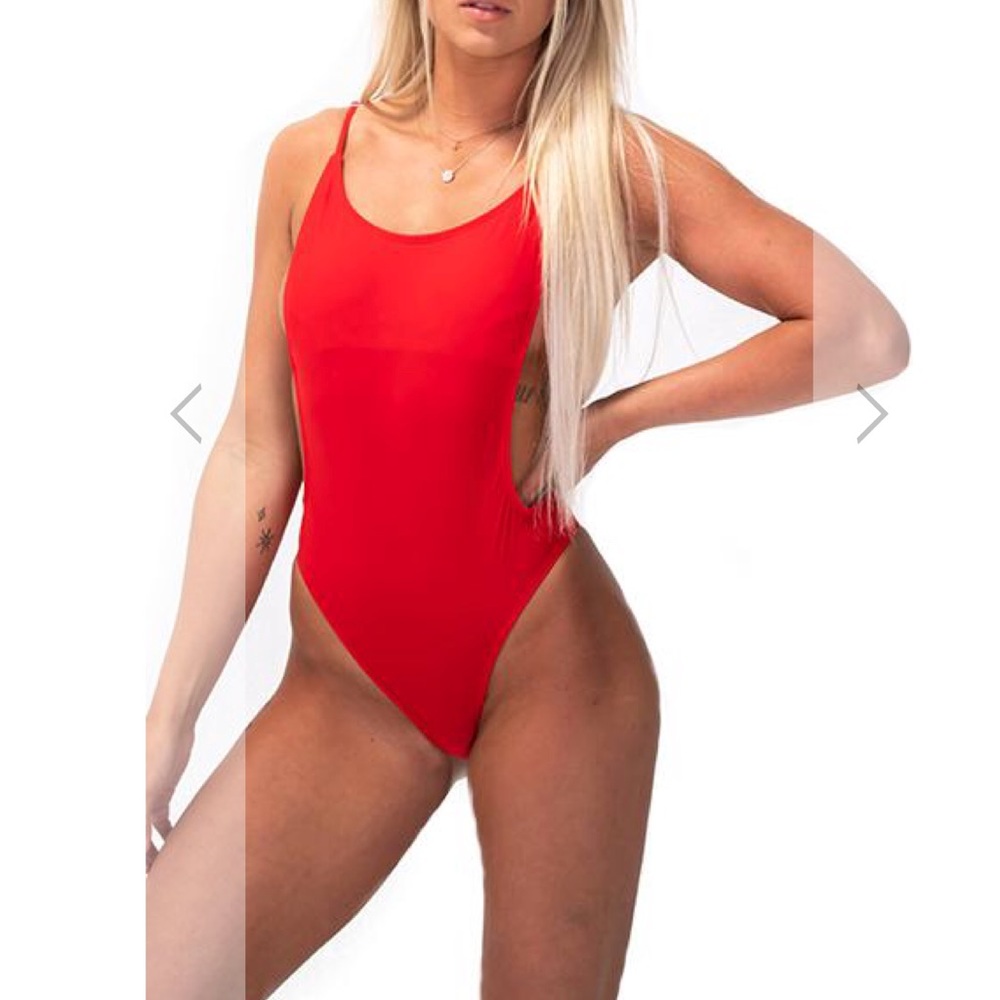 Red Women's One Piece Swimsuit